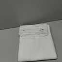 KOUFALL 84 Inch Shower Curtain,Boho White Farmhouse Linen Fabric Cloth Waterproof Washable Shabby Chic Extra Long Shower Curtain 84 Length for Bathroom,72 x 84 72x84