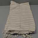 Bazaar Anatolia Turkish Bath Towel  100% Cotton, Quick Dry Boho Farmhouse Decor, Autumn Throw Blanket for Bathroom  Oversized 71x39 Inches  Arpa Beige