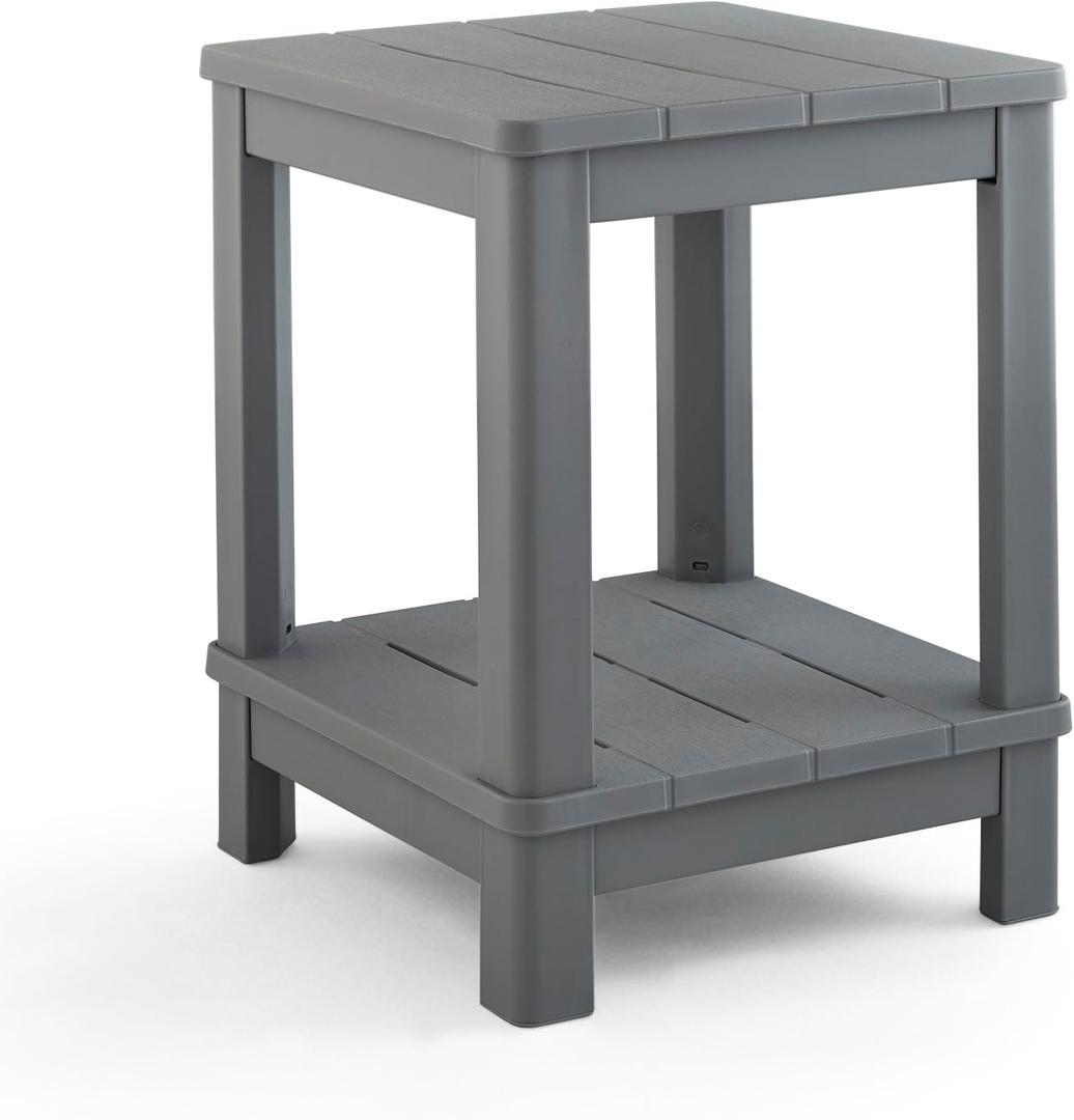 Keter Deluxe Adirondack Side Table - Gray