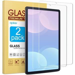 apiker 2 Pack Screen Protector for Samsung Galaxy Tab S6 Lite 10.4 inch (2024/2022/2020), HD Tempered Glass for Samsung Tablet S6 lite