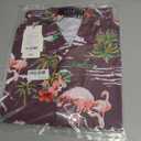 SSLR Pack Hawaiian Shirt for Men Flamingo Short Sleeve Casual Button Down Shirts Summer Beach Shirt, Small
