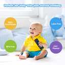 2 x 2-Pack Silicone Baby Teething Toys, TV Remote Teethers for 6-12-18 Months Infant, Fire Stick Remote Control Shape Baby Silicone Teethers, Chew Toys for Boys and Girls (New-F Black+R Blue)