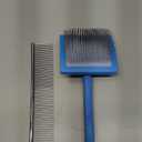 2PCS Slicker Brush for Dogs & Pet Comb, Professional Dog Grooming Brush (Goldendoodles, Poodles, Labradoodles) with Extra Long Pins to Effectively Remove Tangles, Knots and Mats (Blue Large)