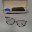 Gaoye Blue Light Blocking Glasses - Trending Round TR90 Frames, Metal Arms, UV400 Protection - Matching Soft Case (1-pink Frame/Transparent Lens)