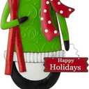 glitzhome GH30554R1 Christmas Yard Signs Decorations Outdoor Metal Penguin Garden Stakes for Xmas Holiday