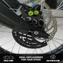 2Pcs Black Rear Brake Disc Guard Cover, Aluminum Dirt Pit Bike Motorcycle Sprocket Guards Derailleur Cover Caliper Chain Protector for Sur Ron Light Bee for Surron/Segway X160/X260