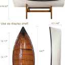 SAILINGSTORY Wooden Boat Coffee Table Boat Bookshelf Coastal Coffee Table Nautical Bookcase Lake House Decor Beach House Decor, 21d X 47w X 16.53h in