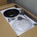 72 Inch Large Ceiling Fans with Lights, Modern Black Ceiling Fans with 8 Wooden Blade, 6 Speeds, Reversible DC Motor, 3 Colors LED Fans Light for Indoor Living Room/Covered Outdoor