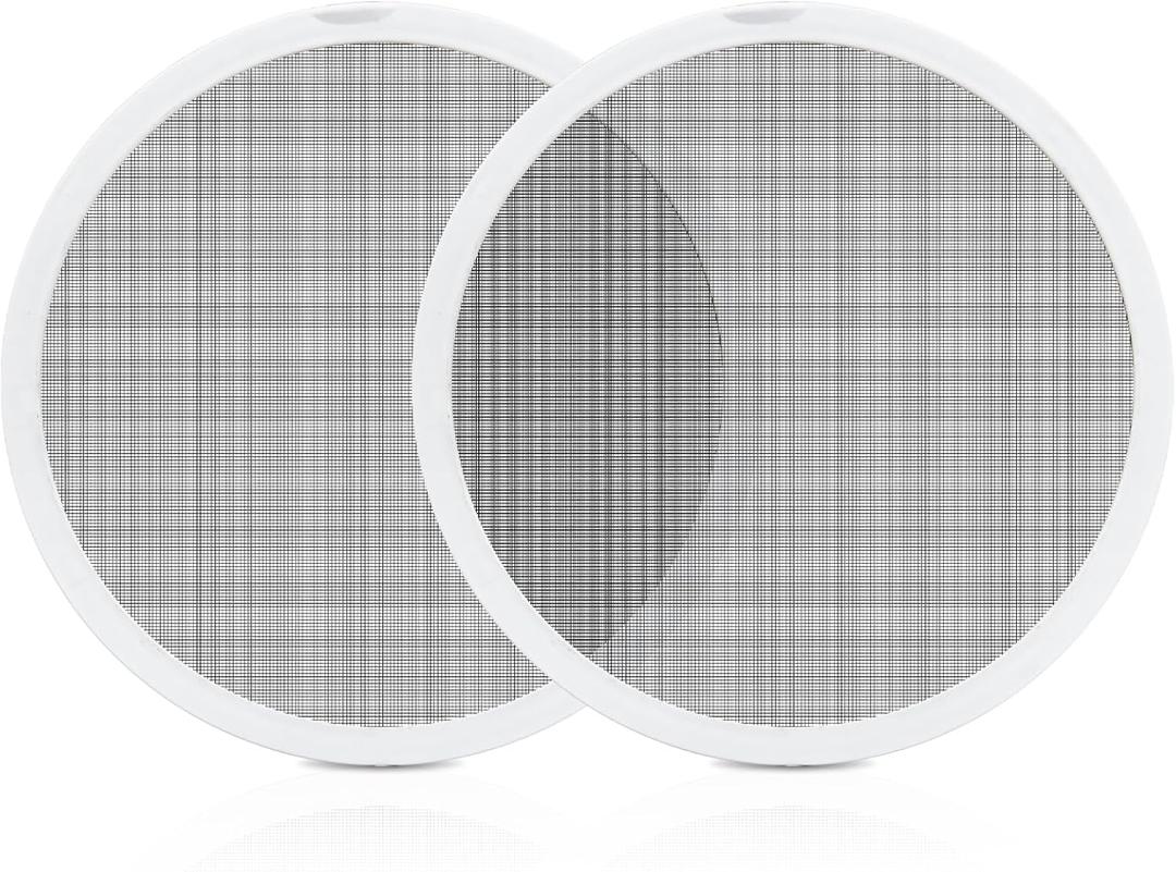 RV Vent Screen Roof Fan Frame Parts Replacement for FAN-TASTIC RV Vent Fan, RV Roof Vent Cover Accessories for FAN-TASTIC fan vent screen, Insect proof and ventilated - White 2PCS