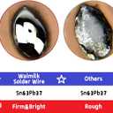 63-37 Tin Lead Rosin Core Solder Wire 4Pcs Sn63-Pb37 Rosin Core Solder Wire for Electrical Soldering(0.8mm 400g)