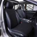 Car Seat Covers,Cloth Cars Seat Covers,Universal Fabric Car Seat Covers,Front Seats Only Air Bag Compatible,Cooling Car Seat Protector,Buckwheat Hull Breathable Comfortable Ventilated,Black