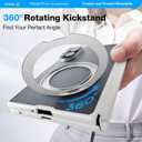 WSKEN Magnetic Case for Samsung Galaxy Z Fold 8-360° Ring Stand Matte White