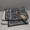 Vintage Large Entryway Rugs Indoor, 3x5 Washable Blue and Green Floral Rugs for Kitchen Floor, Bedroom Beside Bed, Non-Slip & Low Pile Stain Resistant Laundry Carpet with Plant & Bird Pattern