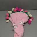 Crochet Rose Flower Bouquet Blanket - Finished Rose Knitted Throw (Not a Kit), Soft Flower-Shaped Blanket for Gift for Girlfriend, Mom, Wife,Mother's Day and Wedding Anniversary(Pink)