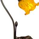 HUIMEIJU Tiffany Pumpkin Flower Blown Glass Accent Table lamp.HMJ6060 (Single-Headed Table lamp)