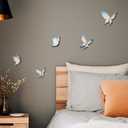 HILIUS Butterfly Wall Decor, 5 Pack 3D Resin Wall Hanging Decorations for Living Room, Bathroom, Bedroom (Blue)