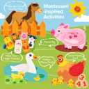 hahaland Busy Book for Toddlers 1-3 - Farm Animals Quiet Busy Board for 1 Year Old, Montessori Toys for 1 Year Old Boy Girl Gifts, Educational First Activity Books Felt Board Toddler Travel Toys