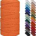 NOANTA Orange Macrame Cord 4mm x 109yards, Colored Macrame Rope, Cotton Cord Macrame Yarn, Colorful Cotton Craft Cord for Wall Hanging, Plant Hangers, Crafts, Knitting