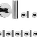 NearMoon Bath Towel Hooks- SUS 304 Stainless Steel Robe Hook Holder, Heavy Duty Coat Hook for Bathroom Livingroom Hotel Kitchen Garage, Wall Mounted (Chrome Finish, 8 Pack)