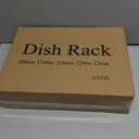 SNTD Dish Drying Rack - Small Dish Rack for Kitchen Counter, Stainless Steel Dish Drainer with Utensil Holder and Drainboard, 11" W x 15" L (Black)