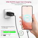 Super Fast Charger Type C Kit, VELOGK 25W PD PPS USB C Wall/Car Charger for Samsung Galaxy S26/S25/S24/S23 Ultra/S23+/S23/S22/S21/S20/Plus/Ultra/FE, iPad, with 2X Nylon USB C-to-C Cable(10ft+3.3ft)