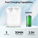 Replacement AirPod Charging Case Compatible with AirPods 1st 2nd Generation Wireless Charging case 550mAh Bluetooth Pairing Sync Button (No Earbuds)