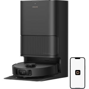 DREAME L40s Ultra CE Robot Vacuum and Mop Combo with Self-Emptying Dock, 13,000Pa Suction, Mop Self-Cleaning and Auto-Raising, Ultrasonic Carpet Sensing, Ideal for Pet Hair, Carpet and Hard Floors, Black