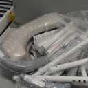 HOMLAND Raised Toilet Seat with Handles, FSA HSA Eligible 500lb Toilet Seat Riser for Seniors with Bedpan, Adjustable Height & Width, Handicap Elevated Toilet Seat for Elderly, Bedside, Fit Any Toilet (Grey)