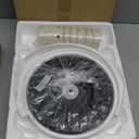 Floor Lamp for Living Room with 3 Color Temperatures Standing Lamp with Adjustable Beige Linen Lampshade Tall Lamps for Bedroom Office Classroom Dorm Room, 9W LED Bulb Included, Silver