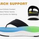 ONCAI Women's Orthotic Cushion Flip Flops Recovery Walking Sandals for Women with Arch Support Summer Comfortable Slip On Flip Flops for Womans Size 8