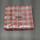 Pink Gingham Napkins Disposable Rectangle: 100PCS Checkered Paper 15.7x11.8 Inch for Dinner Party