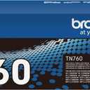 Brother Genuine TN760 High Yield Black Toner Cartridge, (For use with MFC-L2710DW MFC-L2750DW HL-L2350DW HL-L2370DW HL-L2395DW HL-L2390DW DCP-L2550DW Printers)