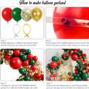 Red Green Gold Balloon Garland Kit, Confetti Balloons Long Balloon and Metallic Balloons for Baby Shower Birthday Graduation Wedding Festival Party Decoration (147pcs)