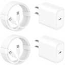 [Apple MFi Certified] iPhone 17 Charger Fast Charging, Redpark 2Pack 20W USB C Wall Charge Block Type C Charger with 6FT Type C Cable for iPhone 17/17 Air/17 Pro/17 Pro Max/16 Pro/15/iPad Pro/AirPods
