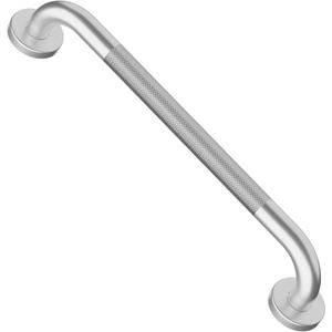 Satin Brushed Nickel Shower Grab Bars 20 Inch w/Anti-Slip knurled Grip, iMomwee Stainless Steel Wall Mount Bathroom Safety Balance Handrail, Handicap Elderly Senior Assist Textured Grab Bar Handle