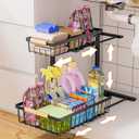 Under Sink Organizer and Storage, Slide Out Under Cabinet Storage Pull Out Sink Shelf Cabinet Storage Shelves, Undersink Organizers for Kitchen Bathroom Cabinet (1 Pack)