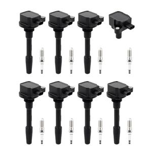 UF869 UF835 Ignition Coil Pack & 8 Pcs Iridium Spark Plugs Compatible with Ford F-150 2018-2020 5.0L V8, Mustang 2018-2026 5.0L V8, Replace#DG566, R3E-12A366-AB
