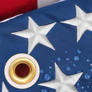 American Flag 3x5 Outdoor Heavy Duty, 100% in USA TearProof Series for Outside Flag, Non Fading American Flags for Outside 3x5, The Strongest Longest Lasting Thicken Cloth Tough Durable 3 x 5 Ft USA Flag, All Weather US Flag High Wind with