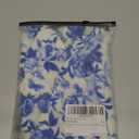 WDIRARA Women's Floral Print Notched V Neck Ruffle Cap Sleeve Blouse Boho Tops Blue L
