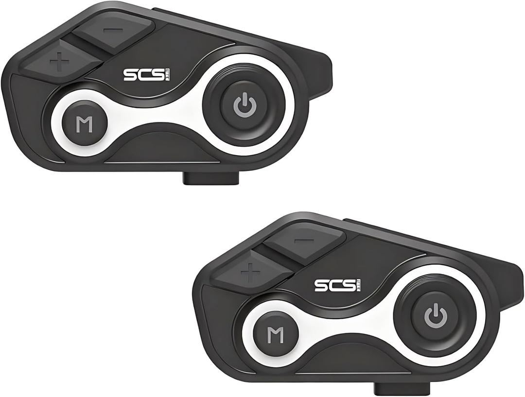 Motorcycle Bluetooth Intercom 1000m 2 Riders Motorbike Helmet Communication System Headset Universal Wireless Interphone (Waterproof/Handsfree/Stereo Music/GPS/2 Pack)