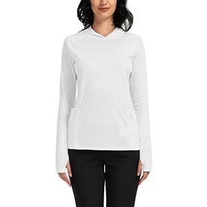 Safort Women's UPF 50+ Sun Protection Shirt Long Sleeve Rash Guard SPF Fishing Hiking Golf Lightweight Outdoor, Size Medium