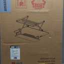 SHW 36-Inch Height Adjustable Standing Desk Converter Sit to Stand Riser Workstation, White