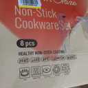 Sur La Table Kitchen Essentials Cool Commune Hard Anodized 10 Piece PFA Free Ceramic Non stick Interior Forged Durable Aluminum Pots and Pans Cookware Set - Green - Induction Compatible