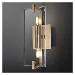 Crystal Vanity Wall Sconces Lights for Bathroom 13.5in Gold Sconces Wall Lighting, Modern Brass Vanity Lights Fixture, Luxury Indoor Wall Sconce for Bedroom, Hallway, Staircase, Living Room, Dining Room
