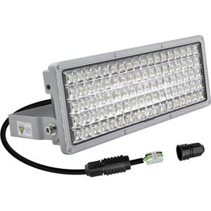 Kekeou 100W LED Flood Lights Outdoor 14000LM Arena Lights 6500K Stadium Lights IP67 Waterproof Exterior Parking Lot Light for Basketball Court Yard - Gray (100W-1Pack 2P)