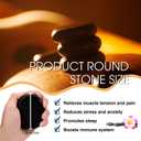 Maxdee Massage Stones Essential Hot Stones for Massage, 6 Large Hot Stones Massage Kit Hot Rocks Massage Stones for Professional or Home Spa, Foot Heater, Relaxing, Pain Relief, 2.4"*3.14"