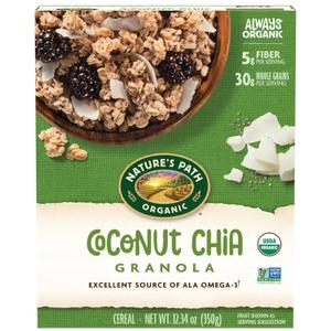 Nature's Path Organic Coconut Chia Granola, 12.34 oz (Pack of 1), Non-GMO (EXP 04/14/27)