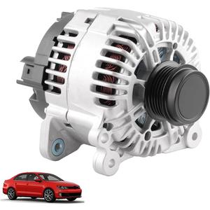 Alternator Compatible with 2005-2014 Volkswagen Jetta 2010-2014 Golf,2006-2009 Rabbit L5 2.5L 0124525062