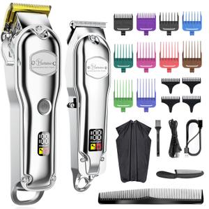 Hatteker Hair Clipper for Men IPX7 Waterproof Cordless Barber Clipper for Hair Cutting Kit with T-Blade Trimmer Beard Trimmer Kids Clipper Professional USB Rechargeable