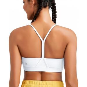 RUNNING GIRL Sports Bras for Women, Y-Back Medium Support Workout Sports Bra Padded Racerback Supportive Bras Push up, M